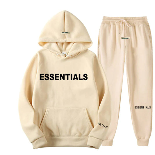 Essentials Unisex Hooded Sweatshirt Set Reflective Letter Print Jogging - Sweatshirt Streetwear Apparel