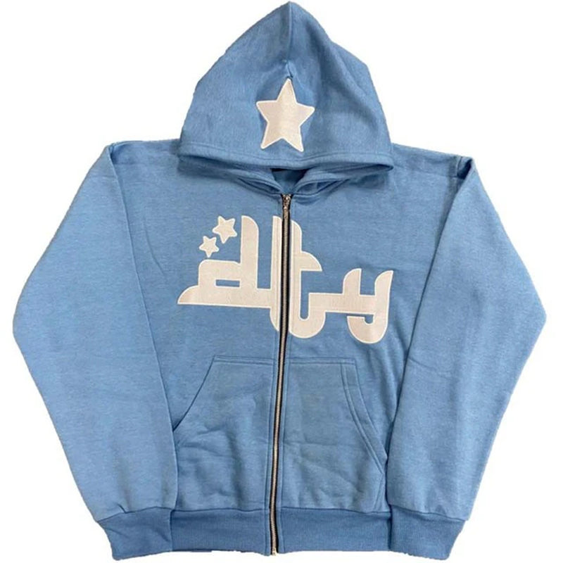 Starry Letter Print Unisex Hoodie