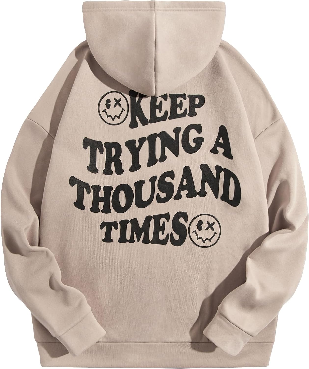 Men'S Graphic Print Long Sleeve Drawstring Hoodie Pullover Sweatshirt