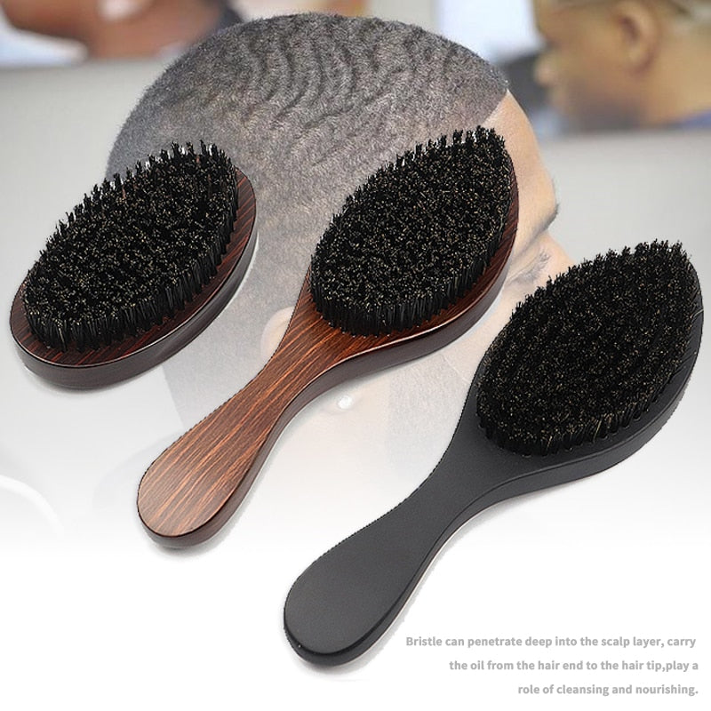 Hot Sale Wooden 100% Boar Bristle 360 Curved Wave Hair Brush