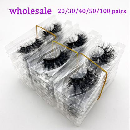 Wholesale 20/30/40/50Pairs Eyelashes 3D Mink Lashes