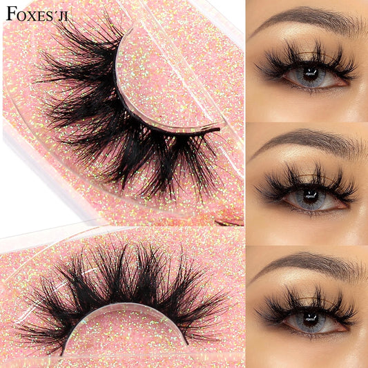 Mink Lashes Fluffy Dramatic Wispy False Fake Eyelashes Cross Lash Extension Natural Soft 3D Mink